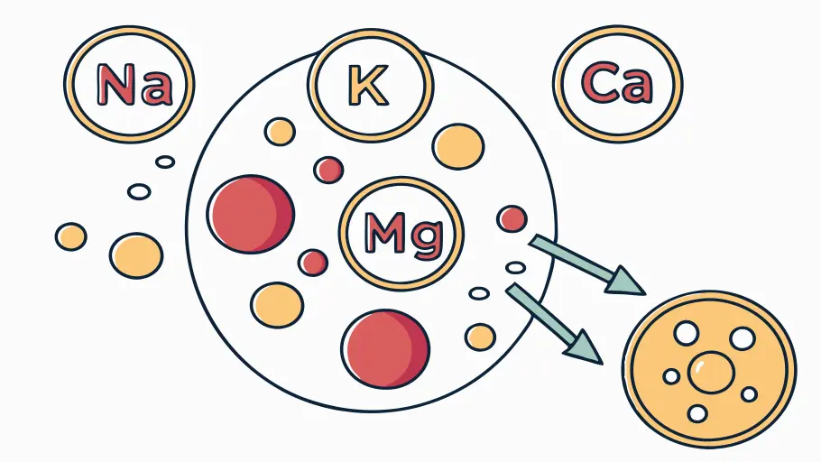 What are electrolytes showing minerals in the human body