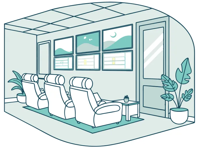 Calm environment during an Energy Enhancement System session