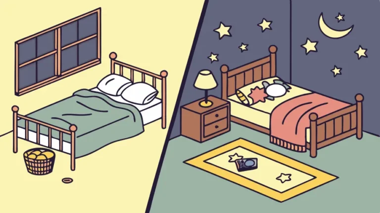 Calm vs disturbed sleep environments symbolizing REM sleep behavior disorder