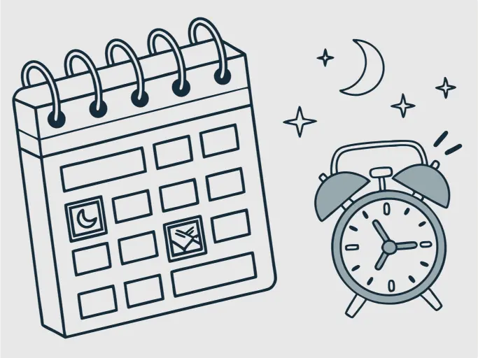 Weekend sleep schedule disrupting weekday routine.